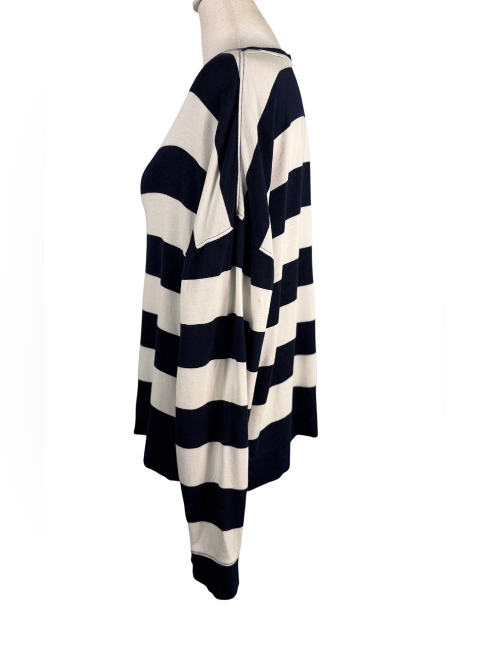 Alter’d State Navy Ivory Striped Oversized Top Medium Coastal Preppy - Picture 5 of 14